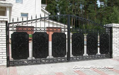 Распашные ворота, продажа установка Харьков Украина